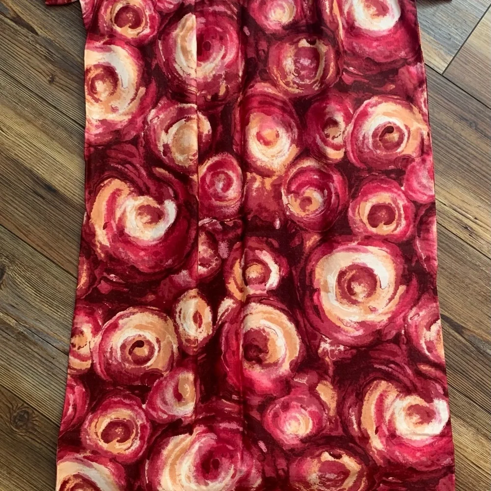 Vintage 60’s Ui- Maikai Floral Shift Dress Orange & Red Size 32 US 4/6 - Picture 12 of 12